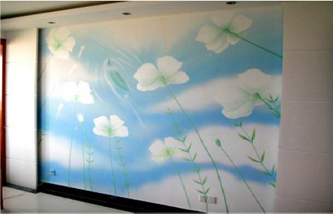 三门峡画墙绘怎么画好白云的蓬松感？