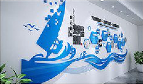 三门峡海浪主题文化墙如何设计？