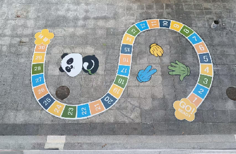 三门峡地面游戏彩绘