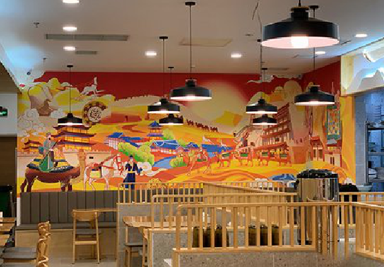 三门峡商业空间彩绘介绍。