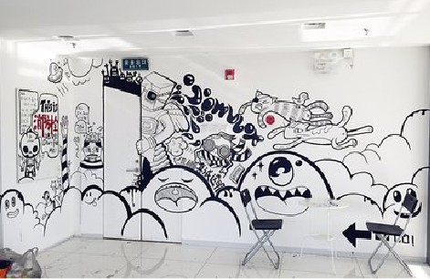 三门峡手绘墙并非传统涂鸦。